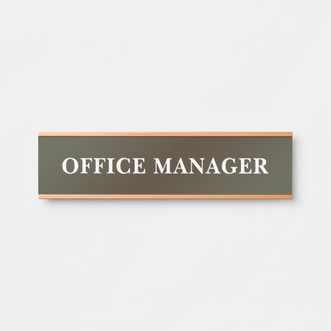 Modernes, Berufliches Bürozeichen Türschild (Vorderseite )
