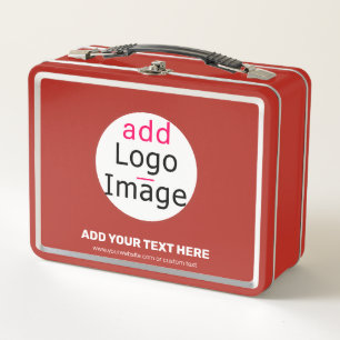 Modernes Berufliches Business Chic Red Metall Brotdose