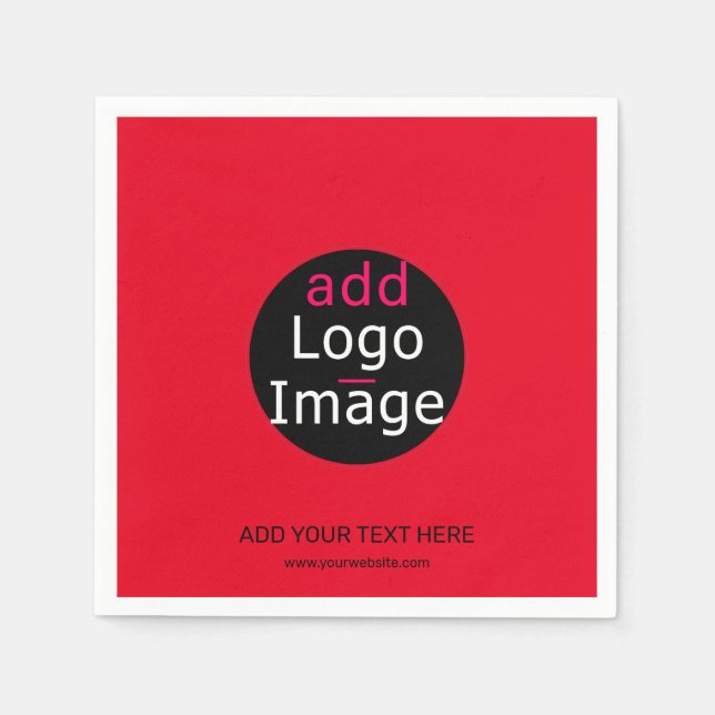 Modernes Berufliches Business Chic Red Serviette (Vorderseite)