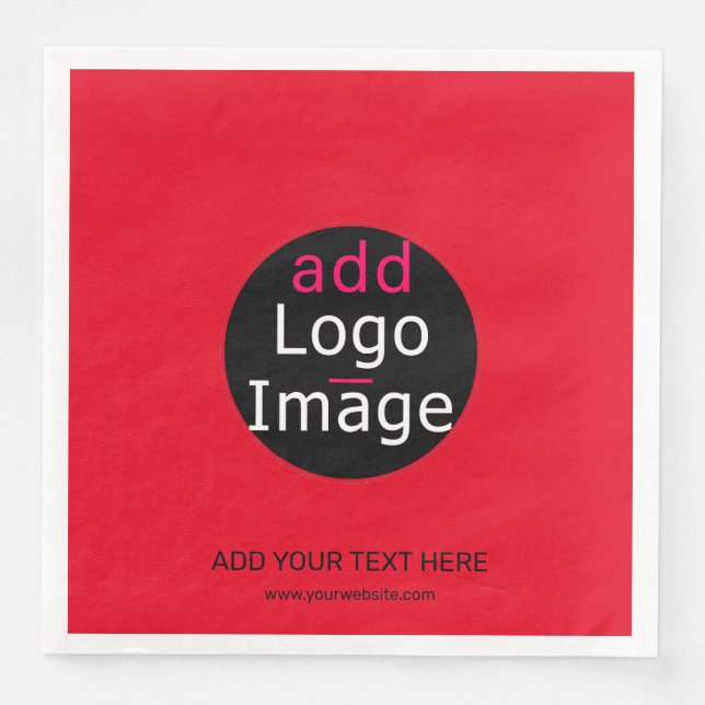 Modernes Berufliches Business Chic Red Serviette (Vorderseite)