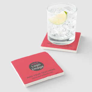 Modernes Berufliches Business Chic Red Steinuntersetzer