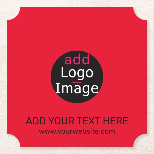 Modernes Berufliches Business Chic Red Untersetzer (Vorderseite)