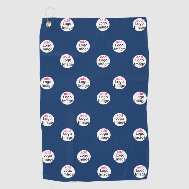 Modernes Berufliches Business Navy Blue Golfhandtuch (Vorderseite)
