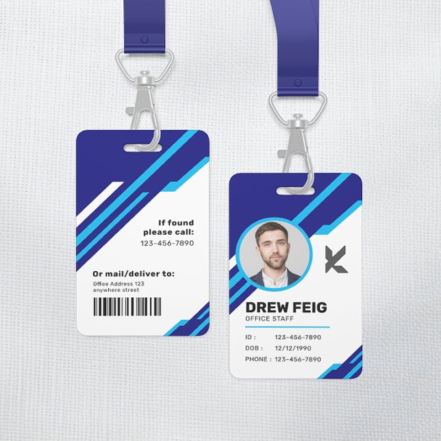 Modernes Berufliches Corporate Mitarbeiter-ID-Abze Ausweis (Von Creator hochgeladen)