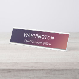 Modernes Berufliches Einfaches Office Schreibtischnamensplakette