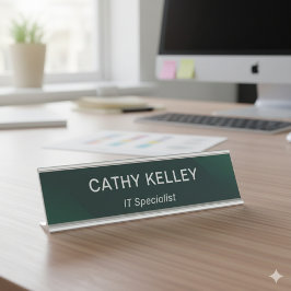 Modernes Berufliches Einfaches Office Schreibtischnamensplakette