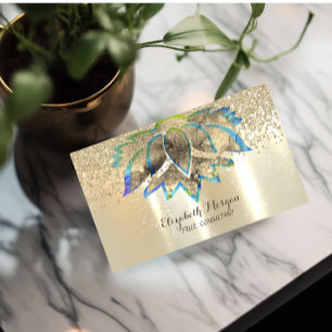 Modernes Berufliches Elegant, Diamanten, Chic Lotu Visitenkarte