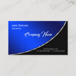 Modernes Berufliches Elegantes Bright Blue Visitenkarte