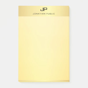 Modernes Berufliches Gold-Look Elegantes Template Post-it Klebezettel