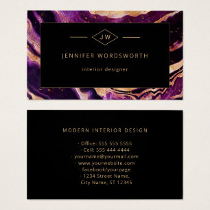 Modernes Berufliches Lila Schwarzes Abstraktes Aga