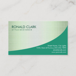 Modernes Berufliches Linen Limes Grün Elegant Visitenkarte