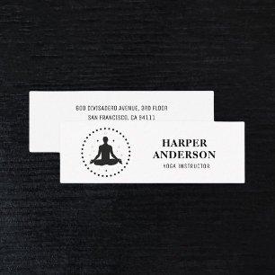 Modernes Berufliches Logo des Yoga Namaste Instruc Mini Visitenkarte