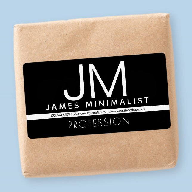 Modernes Berufliches Minimaldesign | Schwarz und W (Von Creator hochgeladen)