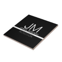 Modernes Berufliches Minimaldesign | Schwarz und W