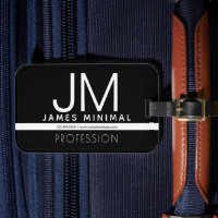 Modernes Berufliches Minimaldesign | Schwarz und W