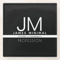 Modernes Berufliches Minimaldesign | Schwarz und W