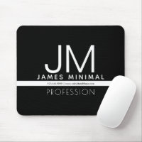 Modernes Berufliches Minimaldesign | Schwarz und W