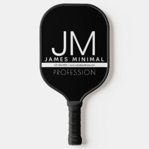 Modernes Berufliches Minimaldesign Schwarz und W Pickleball Schläger
