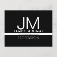 Modernes Berufliches Minimaldesign | Schwarz und W