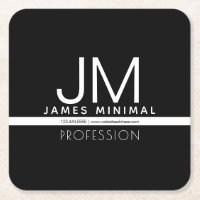 Modernes Berufliches Minimaldesign | Schwarz und W