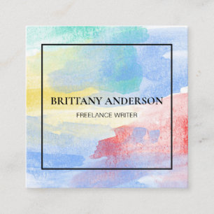 Modernes Berufliches Minimalistisches handgeschrie Quadratische Visitenkarte