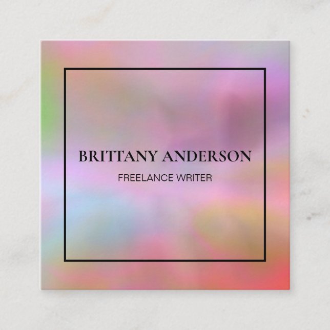Modernes Berufliches Minimalistisches handgeschrie Quadratische Visitenkarte (Vorderseite)