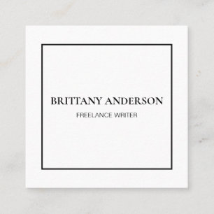 Modernes Berufliches Minimalistisches handgeschrie Quadratische Visitenkarte
