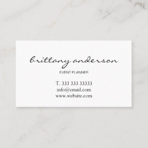 Modernes Berufliches Minimalistisches handgeschrie Visitenkarte