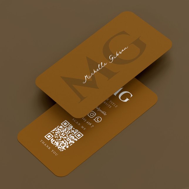 Modernes Berufliches Minimalistisches Marketing Br Visitenkarte (Modern Professional Minimalist Marketing Brown Business Card
)