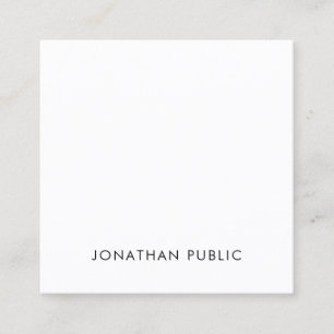Modernes berufliches Minimalistisches Quadratische Visitenkarte
