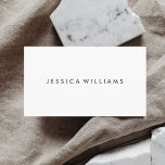 Modernes Berufliches Minimalweiß Visitenkarte<br><div class="desc">Minimalistisch und modern. Einfache schöne Suche nach Berater,  Lehrer,  Friseur,  mehr</div>