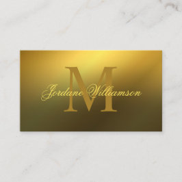 Modernes Berufliches Monogramm-Goldgradient Visitenkarte