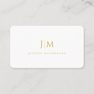 Modernes Berufliches Monogramm Minimalistisch Visitenkarte