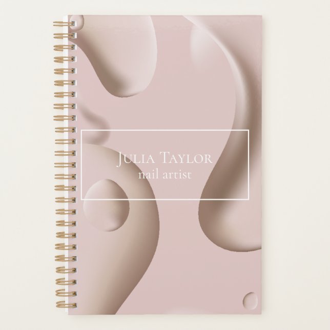 Modernes Berufliches Nagelkunstgeschäft Planer (Vorderseite)