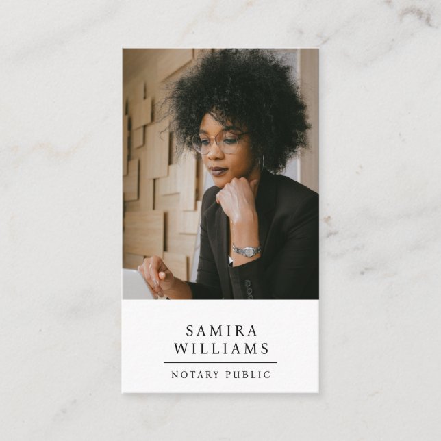 Modernes Berufliches öffentliches Foto Visitenkarte (Vorderseite)