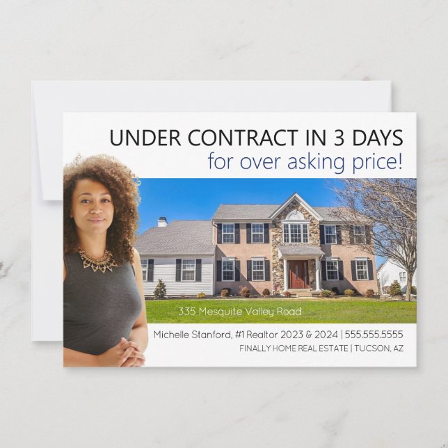 Modernes Berufliches Realtor nur Postkarte (Vorderseite)