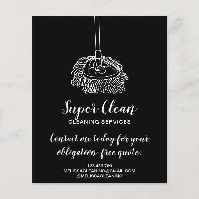 Modernes, Berufliches Reinigungshaus für Dienstmäd Flyer (Hinten)