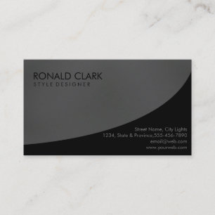 Modernes Berufliches Schlichtes Schwarzes Grau Ein Visitenkarte