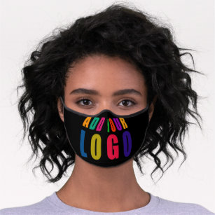 Modernes berufliches schwarzes Add-Logo Premium Mund-Nasen-Maske
