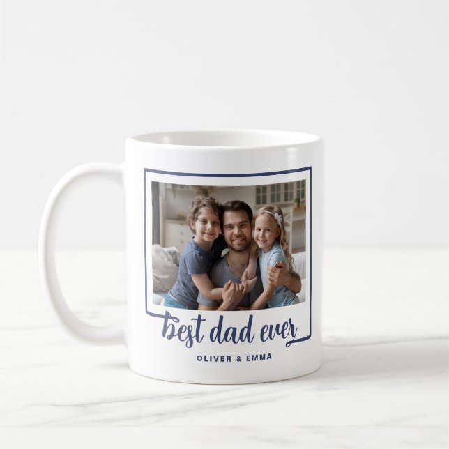 Modernes Best Vater je Script-Foto Kaffeetasse (Links)