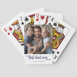 Modernes Best Vater je Script-Foto Spielkarten