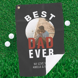 Modernes Best Vater Jeden Vatertag Foto Golfhandtuch