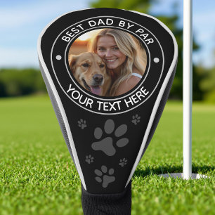 Modernes Best Vater Par Dog Foto Personalisiert Golf Headcover