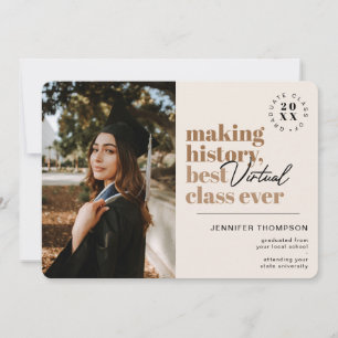 Modernes Best Virtual Class Abschluss Covid Ankündigung