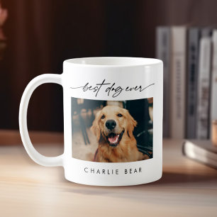 Modernes, bester Hund je Foto Handgeschriebenes Sk Kaffeetasse