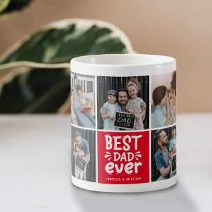 Modernes 'Bester Vater aller Zeiten' 9-Foto-Andenk Kaffeetasse
