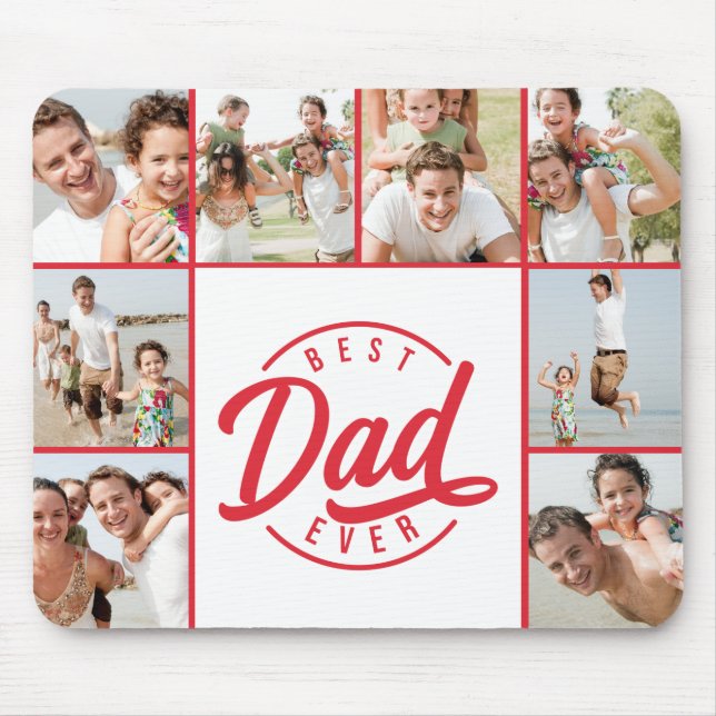 Modernes Bestes Vater je Fotomaterial Mousepad (Vorne)