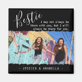 Modernes Bestie Quote Foto Personalisierte BESTE F Magnet