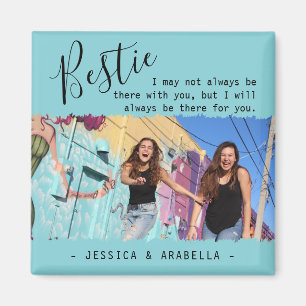 Modernes Bestie Quote Foto Personalisierte BESTE F Magnet