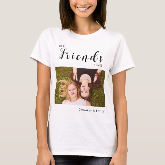 Modernes Besties Foto T-Shirt - BESTE FREUNDIN T - (Vorderseite)